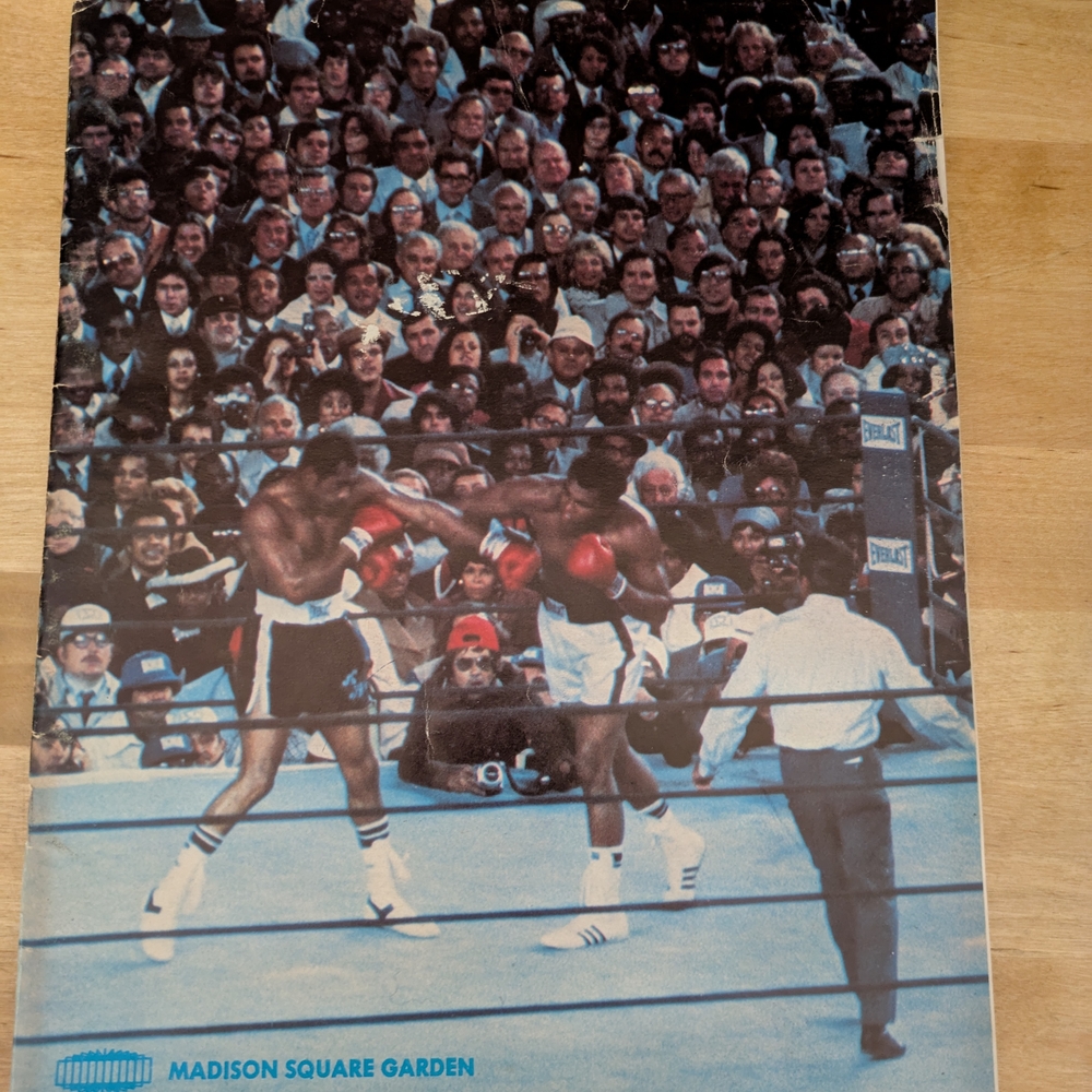 Ali vs Shavers Original Boxing Program
